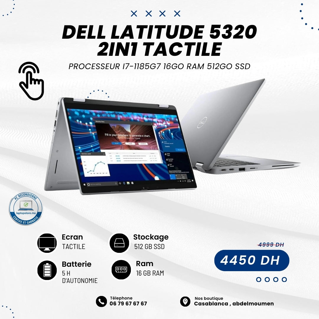 DELL Latitude 5320 2-in-1 Intel Core i7 11ème Gen