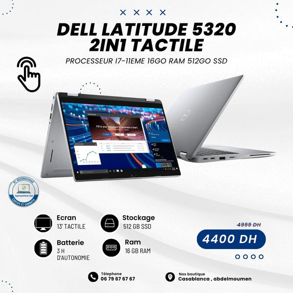DELL Latitude 5320 2-en-1 Intel Core i7 11e génération 