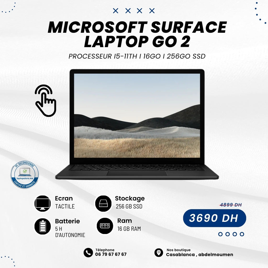 Microsoft Surface Laptop Go 2 i5-11 éme Occasion