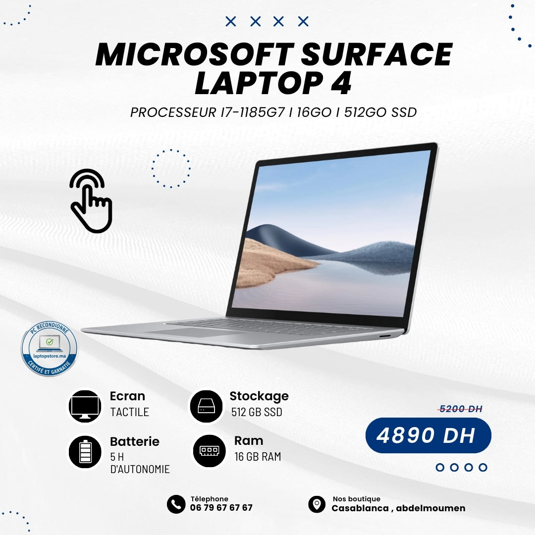 Microsoft Surface Laptop 4 i7-11th Gen 16 gb Ram